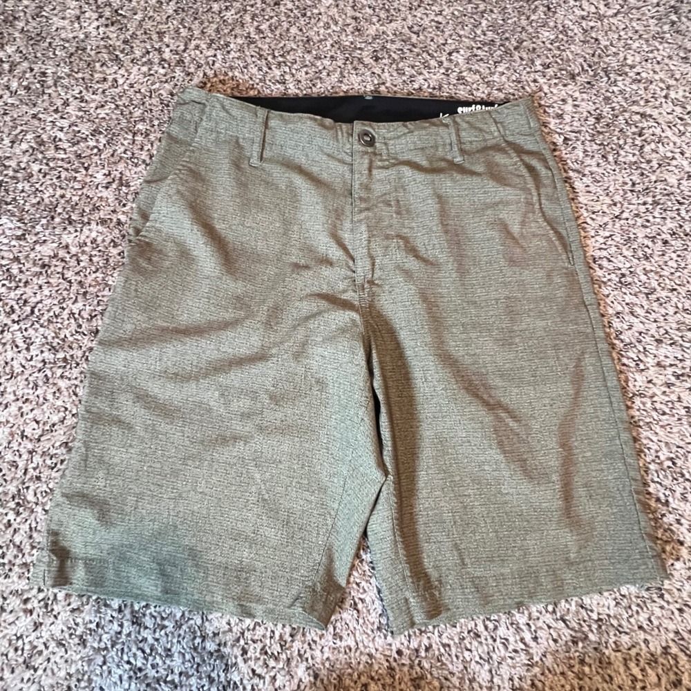 Volcom Mens Frickin V4S Surf & Turf Hybrid Shorts Olive Green Heather Size 30